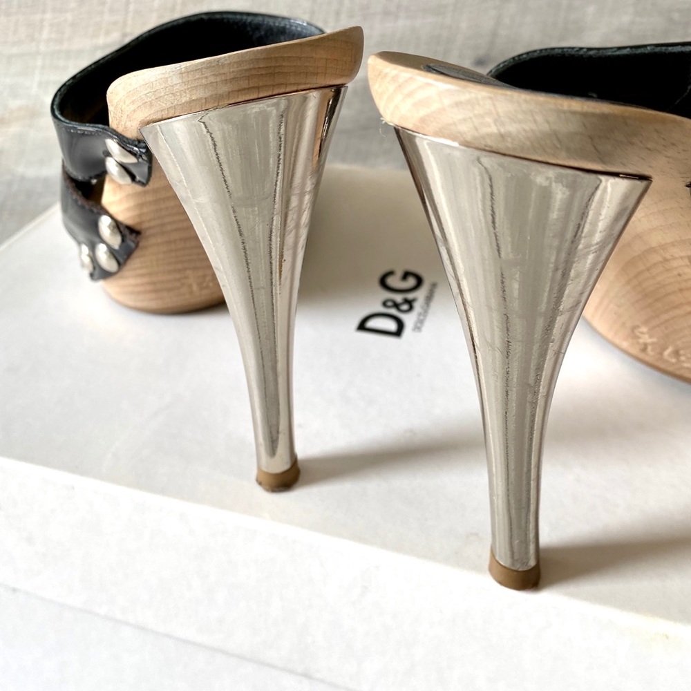 D&G Patent Leather Platform Slide View 6